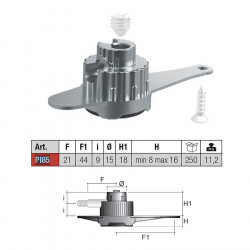 Регулируемая опора TRIO 8мм, цинк, Permo, Италия, PI85ZZ0000915