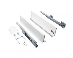 Комплект ящика Firmax Smartline, длина 350 мм, высота 199 мм , с доводчиком, белый, FRM0735.007/199